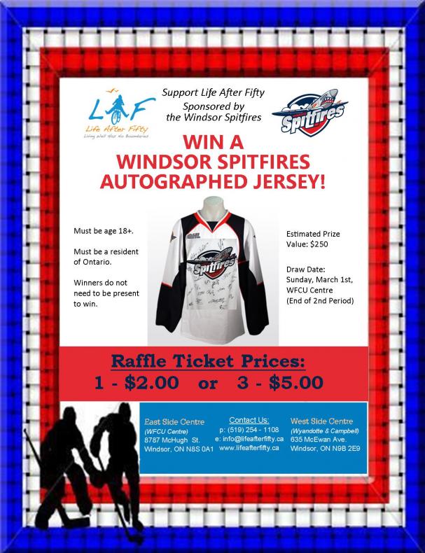 Spitfires Raffle - WIN an Autographed Jersey!